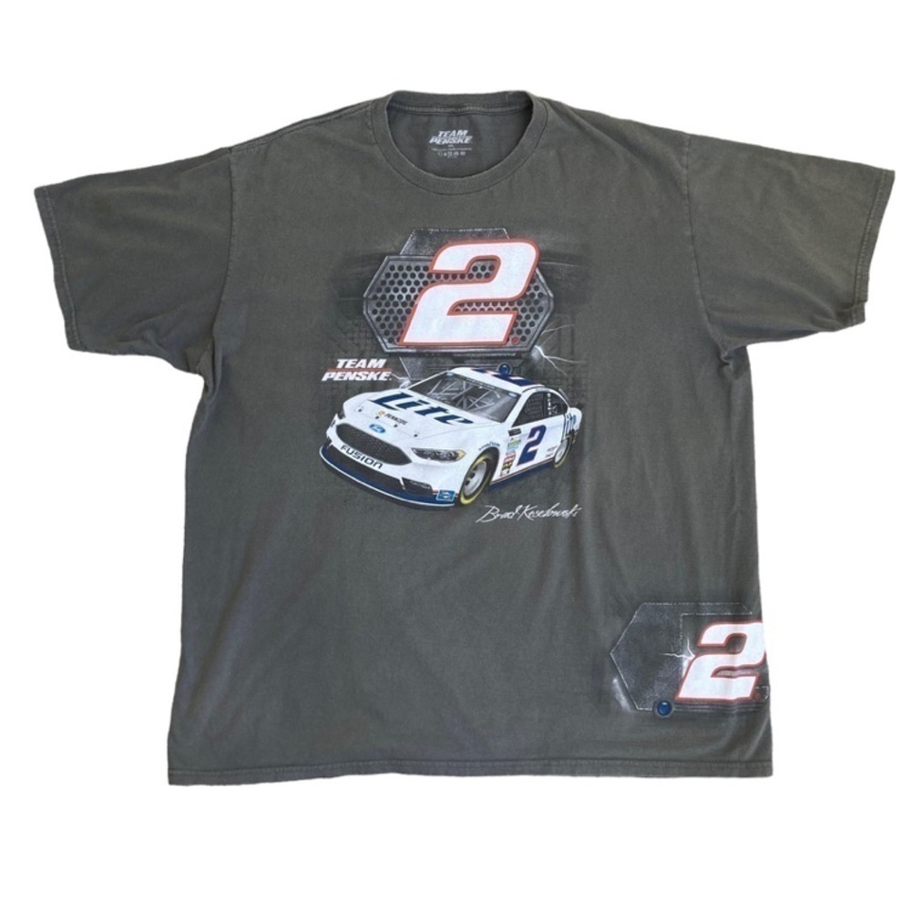 NASCAR Racing T-shirts Lot of 2 - Navy Jimmie Johnson / Grey Brad Keselowski XXL - Picture 5 of 12